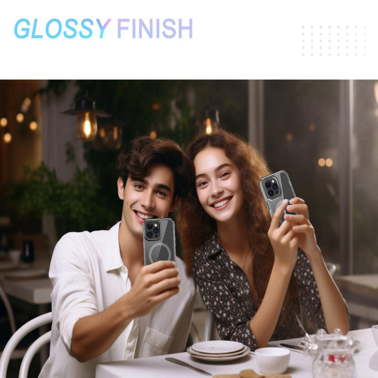 For iPhone 13 Pro Colorful MagSafe Magnetic PC Hybrid TPU Phone Case(Grey) by buy2fix