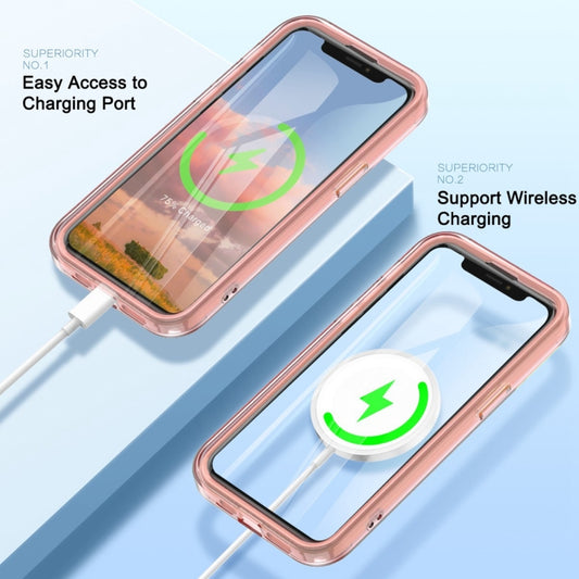 For iPhone 12 Pro Max Colorful MagSafe Magnetic PC Hybrid TPU Phone Case(Pink) by buy2fix