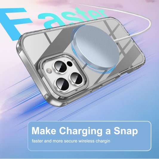 For iPhone 16 Pro Max Colorful MagSafe Magnetic PC Hybrid TPU Phone Case(Grey) by buy2fix