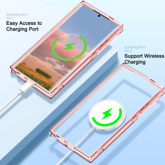 For Samsung Galaxy S24 Ultra 5G Colorful MagSafe Magnetic PC + TPU Phone Case(Pink) by buy2fix