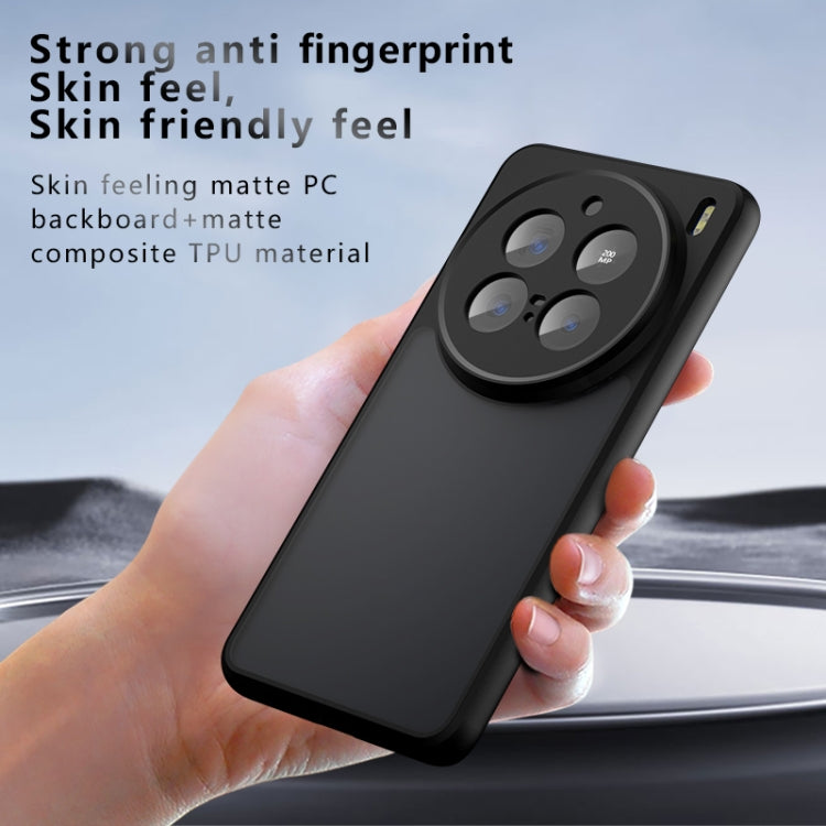 For vivo X200 Pro Armor Precise Hole PC Hybrid TPU Phone Case(Frosted Black) by buy2fix