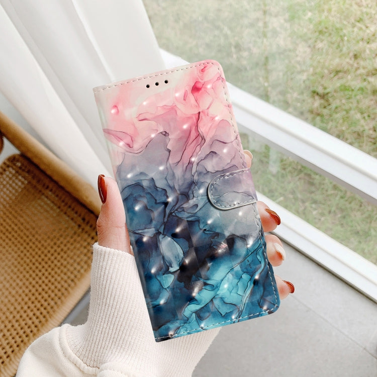For Google Pixel 9 Pro XL 3D Pattern Leather Phone Case(3D Pink Blue Marble) by buy2fix