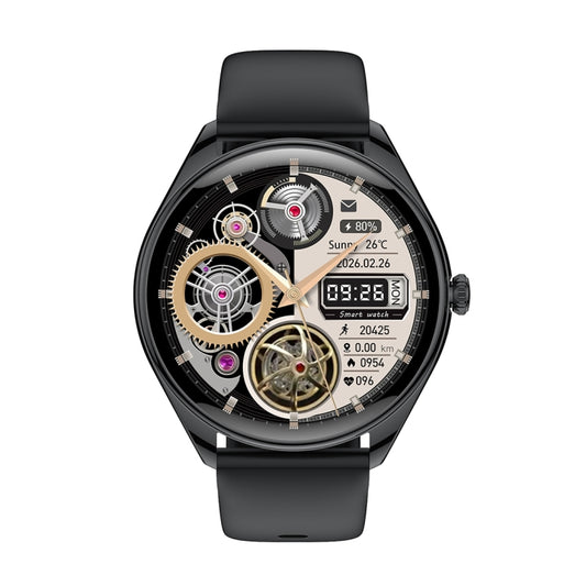 MT55 1.43 inch AMOLED HD Screen Ultra-thin Smart Call Health Watch, Silicone Strap(Black) by buy2fix