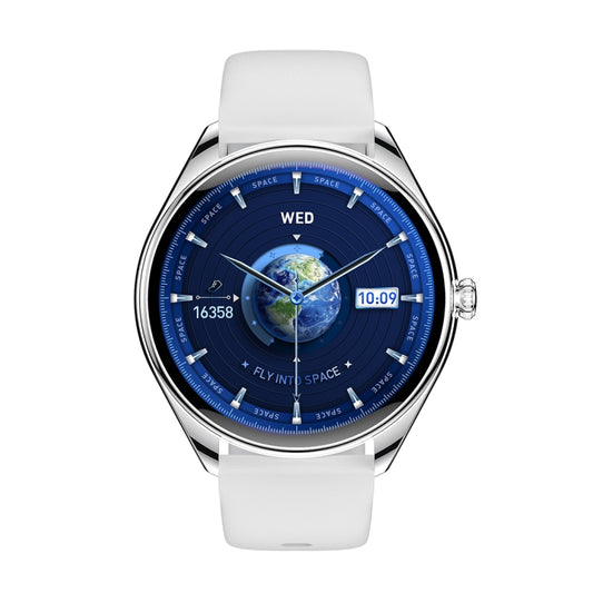 MT55 1.43 inch AMOLED HD Screen Ultra-thin Smart Call Health Watch, Silicone Strap(Silver Grey) by buy2fix