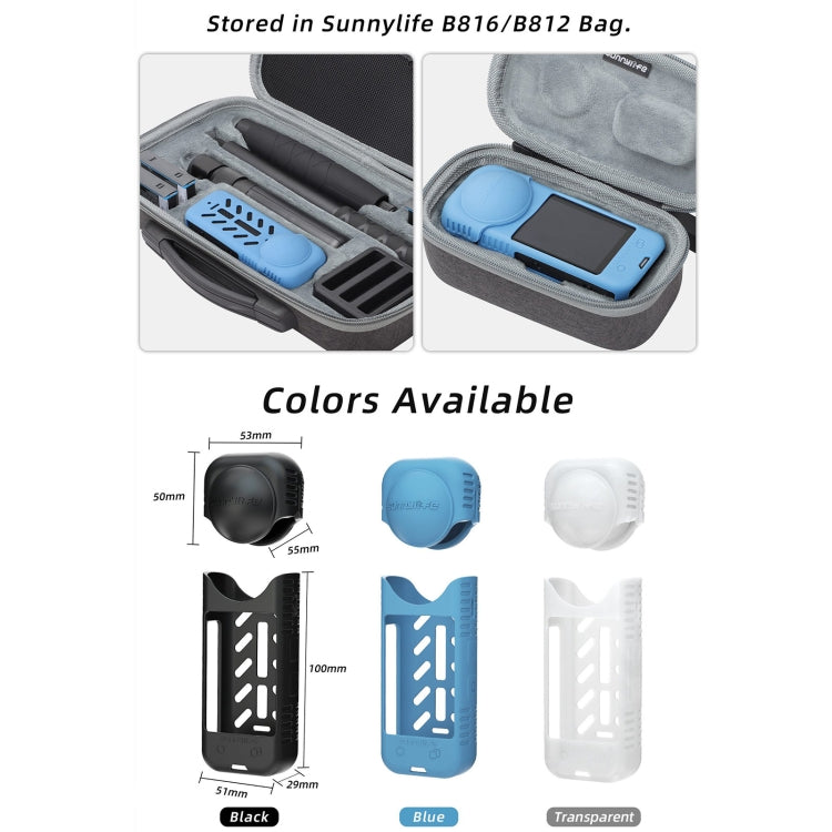 For Insta360 X4 / X5 Sunnylife Silicone Shockproof Case Lens Body Cover Kit(Blue) by Sunnylife