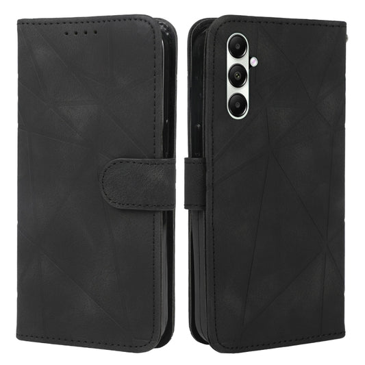 For Samsung Galaxy S24 / S25 5G Skin Feel Geometric Lines Leather Phone Case(Black) by buy2fix