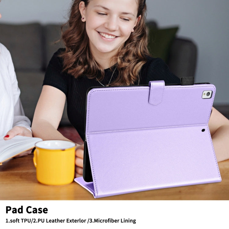For iPad 10.2 2021 / 2020 / 10.5 Rhombus Lattice Leather Smart Tablet Case(Purple) - iPad 10.2 Cases by buy2fix | Online Shopping UK | buy2fix
