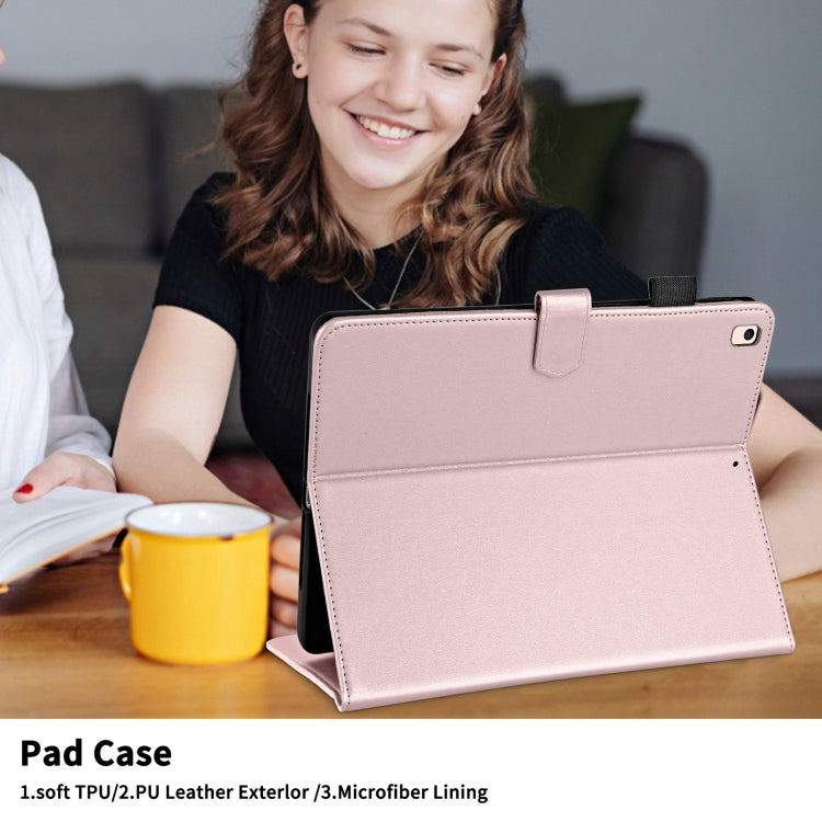 For iPad Air / Air 2 / 9.7 2017 / 2018 Rhombus Lattice Leather Smart Tablet Case(Rose Gold) - iPad 9.7 (2018) & (2017) Cases by buy2fix | Online Shopping UK | buy2fix
