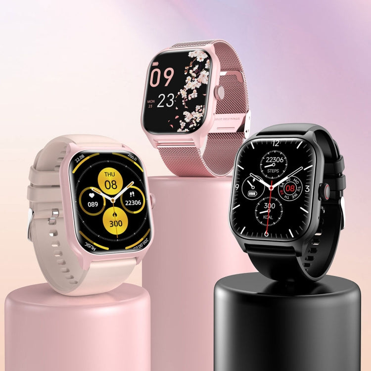 LEMFO LT10 2.01 inch TFT Screen Smart Watch Supports Bluetooth Call / Health Monitoring, Steel Strap(Black) by LEMFO