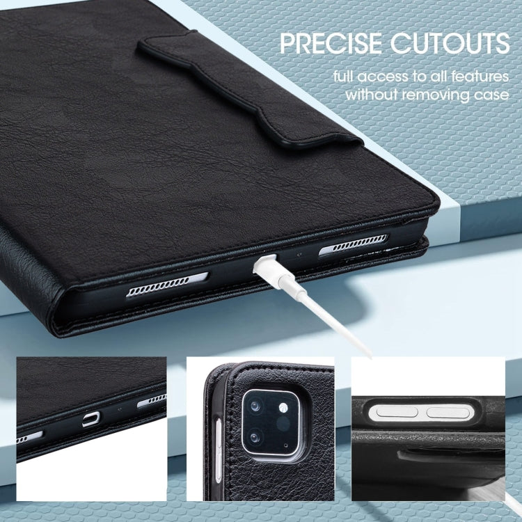 For iPad 2025 / 2022 Cat Buckle Leather Smart Tablet Case(Black) - iPad 2025 / 2022 Cases by buy2fix | Online Shopping UK | buy2fix