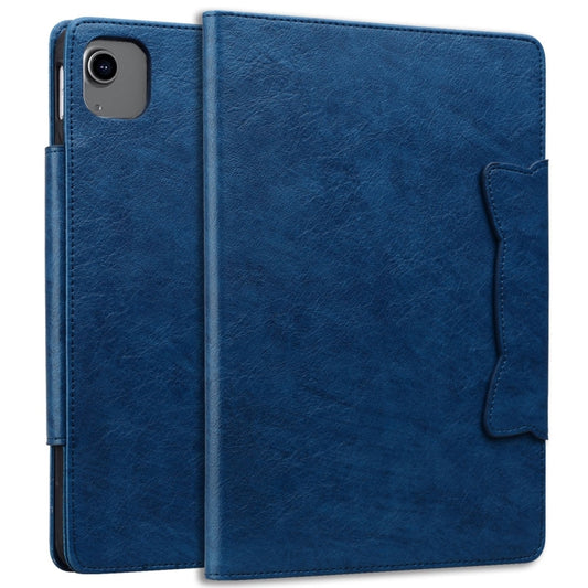 For iPad Air 11 2025 / 2024 / Air 5 / Air 4 Cat Buckle Leather Smart Tablet Case(Royal Blue) by buy2fix