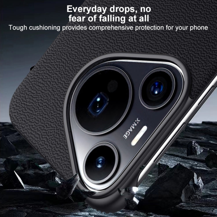 For Huawei Pura 70 Pro / 70 Pro+ SULADA Frameless Top Layer Cowhide Leather + PC Phone Case(Blue) by SULADA