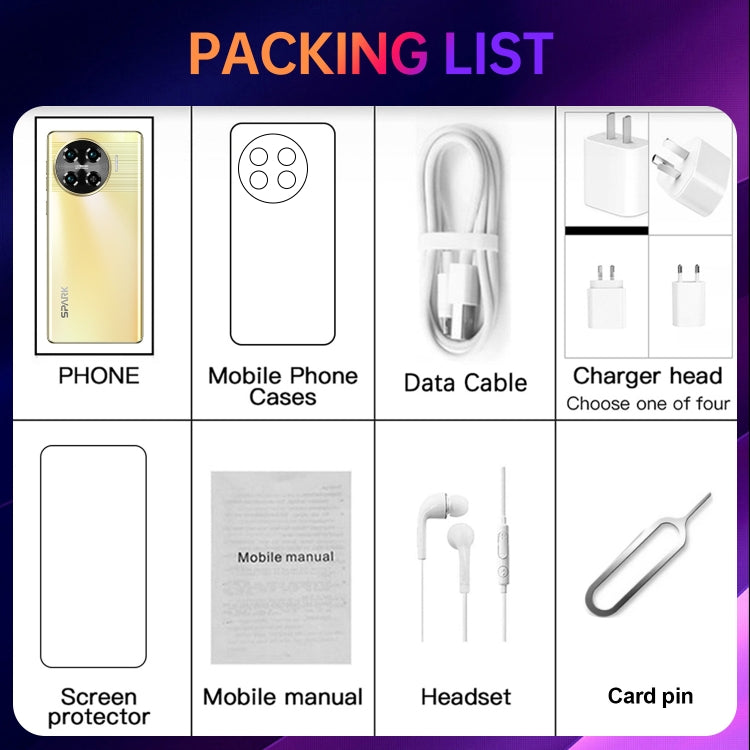 VB16 / Spark 20 Pro+, 3GB+64GB, 6.8 inch Screen, Face Identification, Android 10.0 MTK6737 Quad Core, Network: 4G, Dual SIM(Gold) by buy2fix