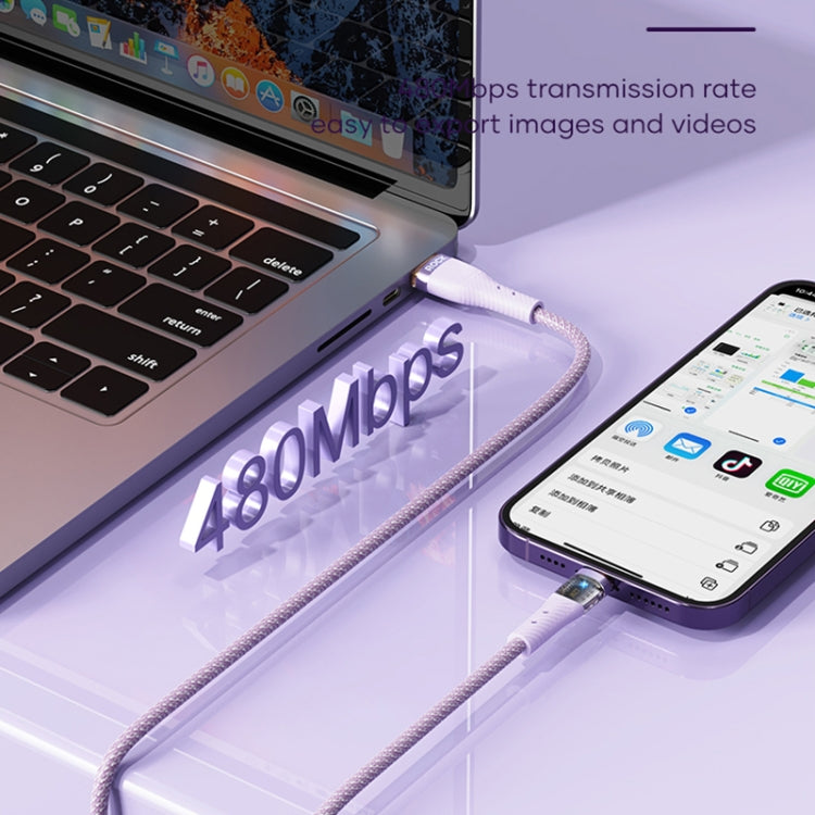 ROCK G20 1.5m 100W 3 in 1 USB-C / Type-C Fast Charging Data Cable(Purple) by ROCK
