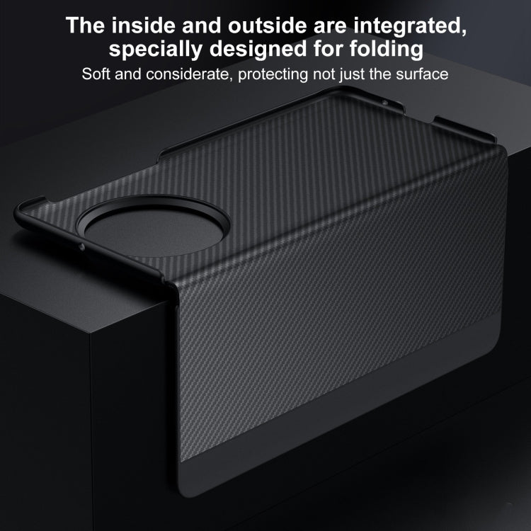 For Huawei Mate X3 SULADA Kevlar 600D Texture Smart Window Leather Phone Case(Black) - Huawei Cases by SULADA | Online Shopping UK | buy2fix