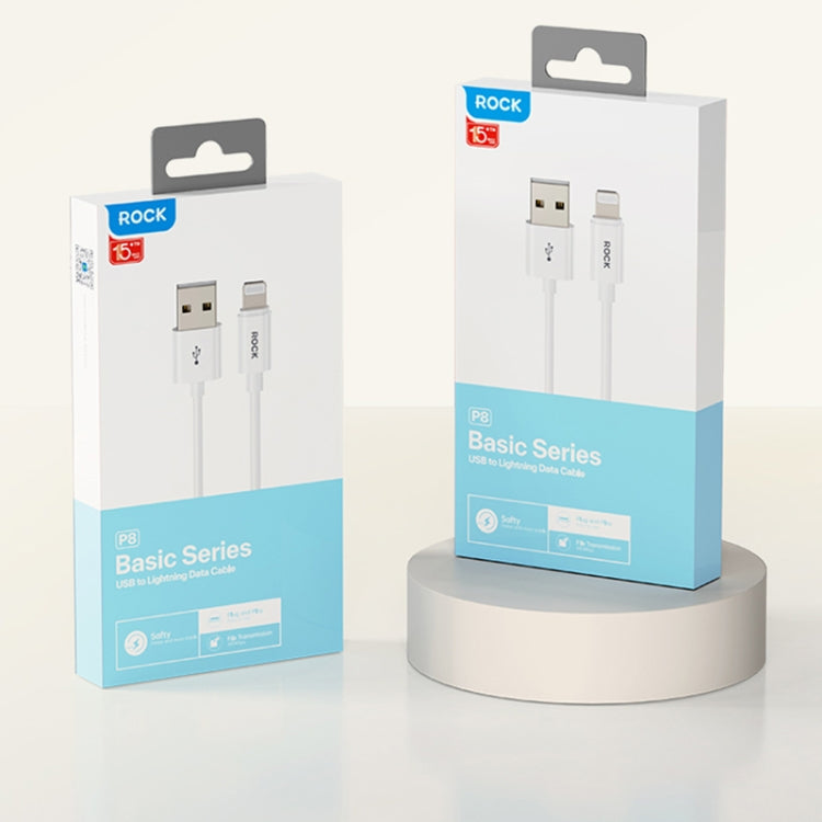 ROCK P8 Prime Series 1m USB Fast Charging Data Cable, Interface:2A USB-C / Type-C(White) - USB-C & Type-C Cable by ROCK | Online Shopping UK | buy2fix