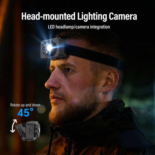 D8 1080P Head-mounted LED Motion Sensor Video Recording Lighting Camera by buy2fix
