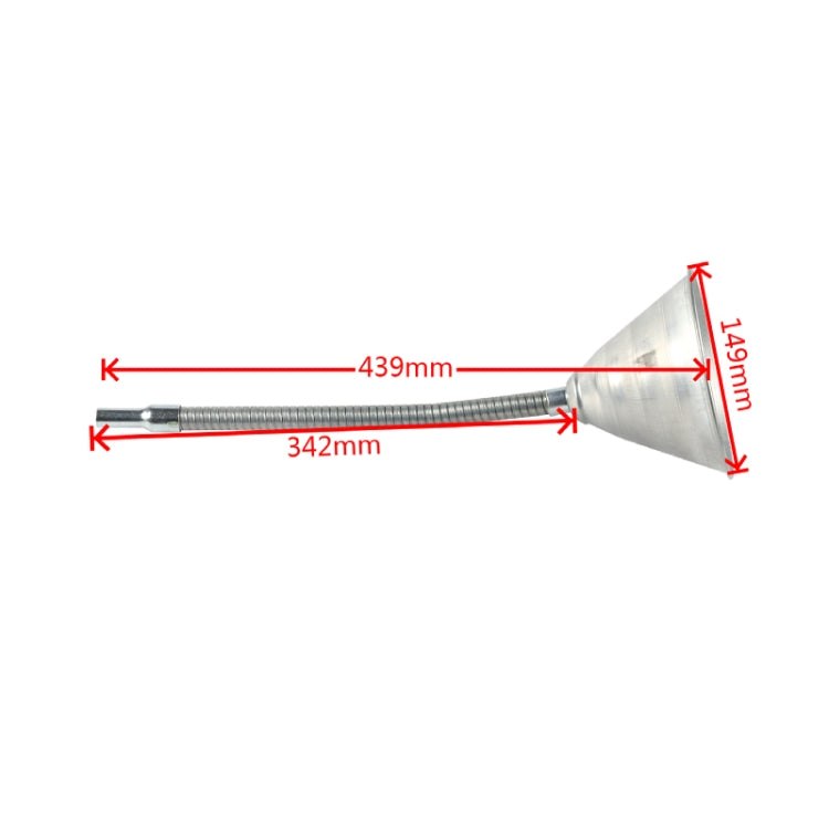 Car / Motorcycle / Yacht Steel Elbow Universal Refueling Funnel with Filter(Silver) by buy2fix