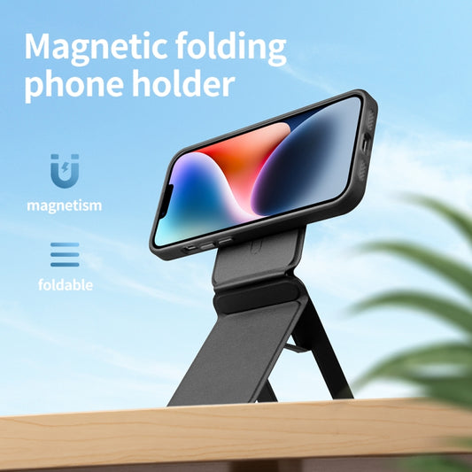 Magnetic Phone Desktop Folding Holder(Square Grey) - Desktop Holder by buy2fix | Online Shopping UK | buy2fix
