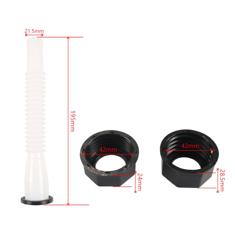 2pcs / Set Hexagonal Nut Oil Guide Tube with 8mm Drill Bit(White) by buy2fix