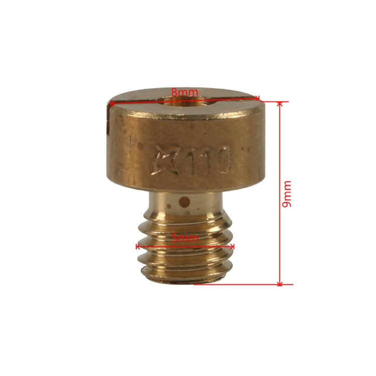 10pcs / Set Motorcycle Carburetor Nozzle for VM22-VM26 / 125CC-250CC(Yellow) by buy2fix