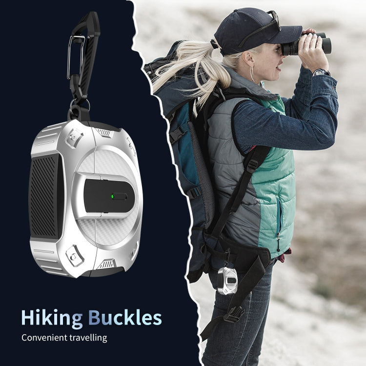 For AirPods 4 Lock Shockproof Bluetooth Earphone Protective Case(Black Orange) by buy2fix