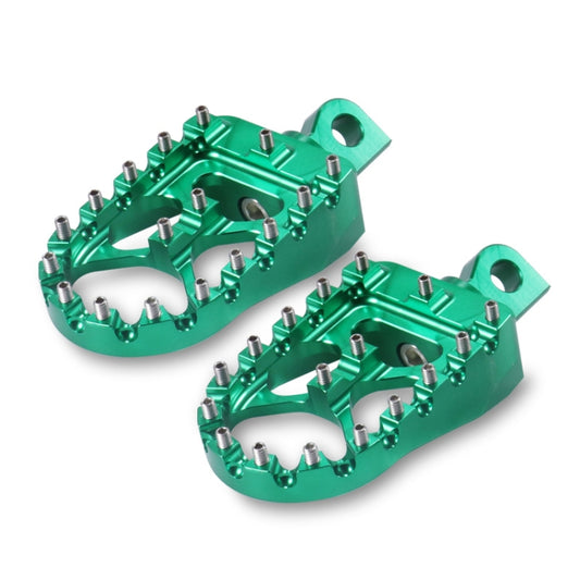 Motorcycle Modification Pedal Set Wide Fat Footpegs Foot Pegs for Harley (Green) by buy2fix