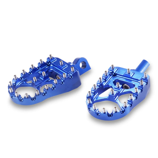 Motorcycle Modification Pedal Set Wide Fat Footpegs Foot Pegs for Harley (Blue) by buy2fix