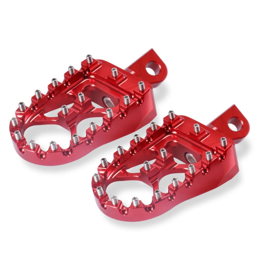 Motorcycle Modification Pedal Set Wide Fat Footpegs Foot Pegs for Harley (Red) by buy2fix