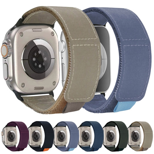 For Apple Watch Ultra 49mm Loop Woven Nylon Watch Band(Purple) by buy2fix