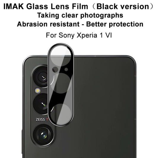 For Sony Xperia 1 VI IMAK Rear Camera Lens Glass Film Black Version by imak