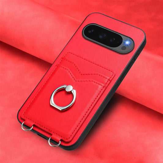 For Google Pixel 10 / 10 Pro R20 Ring Card Holder Phone Case(Red) - Google Cases by buy2fix | Online Shopping UK | buy2fix