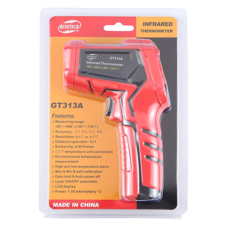 BENETECH GT313A LCD Display Infrared Thermometer, Battery Not Included by BENETECH