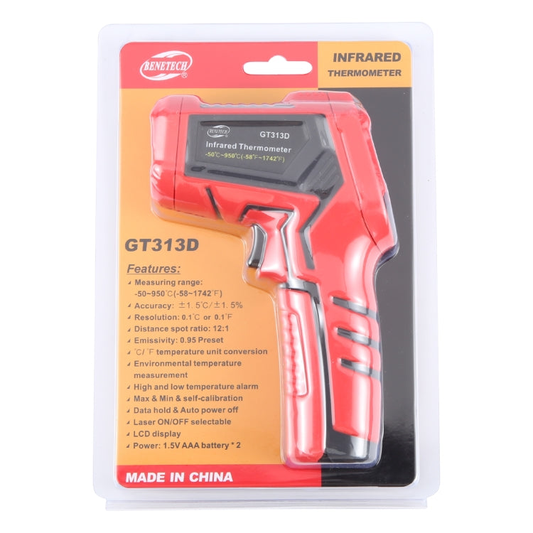 BENETECH GT313D LCD Display Infrared Thermometer, Battery Not Included by BENETECH