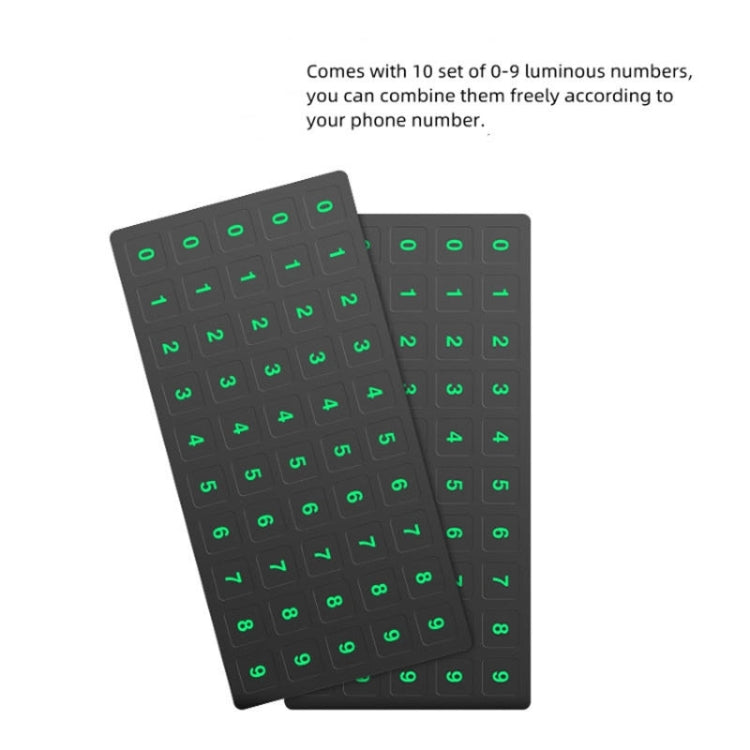 3R-2154 Car Temporary Parking Card Hidden Luminous Phone Number Plate by 3R