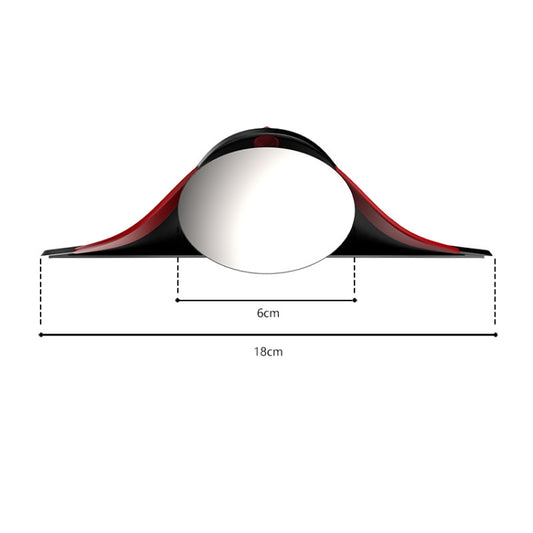 3R 3R-156 2 in 1 Car Auxiliary HD Blind Spot Mirror with Carbon Fiber Texture Rain Shield, Style:Oval Shape by 3R