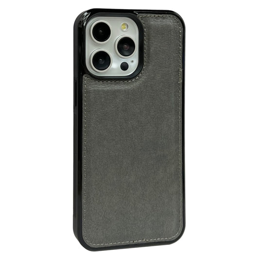 For iPhone 16 Pro Solid Color Metal Buckle Card Slots Bag Phone Case(Grey) by buy2fix
