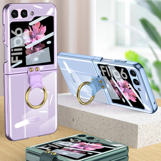For Samsung Galaxy Z Flip6 / Flip7 FE GKK Integrated Electroplating Phone Case with Ring(Purple) by GKK