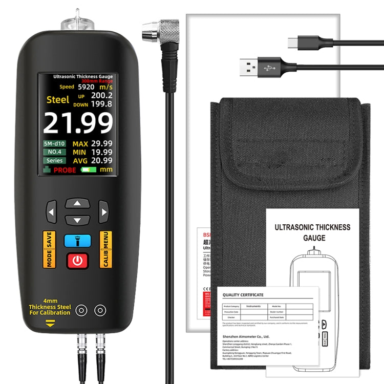 BSIDE T7 2.8 inch TFT Color Screen Ultrasonic Thickness Gauge by BSIDE