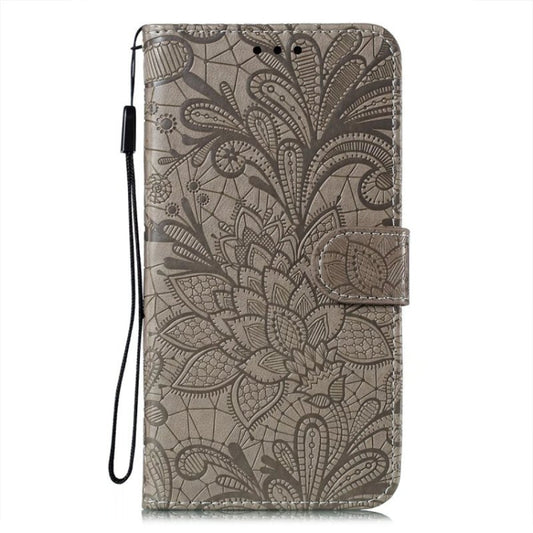 For Google Pixel 9 Lace Flower Embossing Flip Leather Phone Case(Grey) by buy2fix