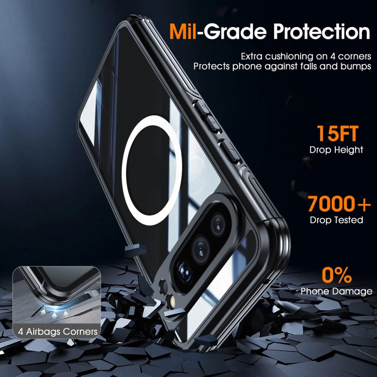 For Google Pixel 9 / 9 Pro RedPepper Transparent IP54 Life Waterproof Phone Case(Black) by RedPepper