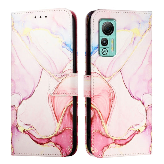 For Ulefone Note 14 PT003 Marble Pattern Flip Leather Phone Case(Rose Gold) by buy2fix
