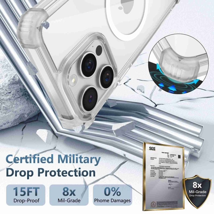 For iPhone 15 Pro Transparent MagSafe Magnetic Phone Case(Transparent) by buy2fix