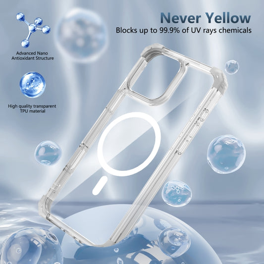 For iPhone 16 Pro Transparent MagSafe Magnetic Phone Case(Transparent) by buy2fix