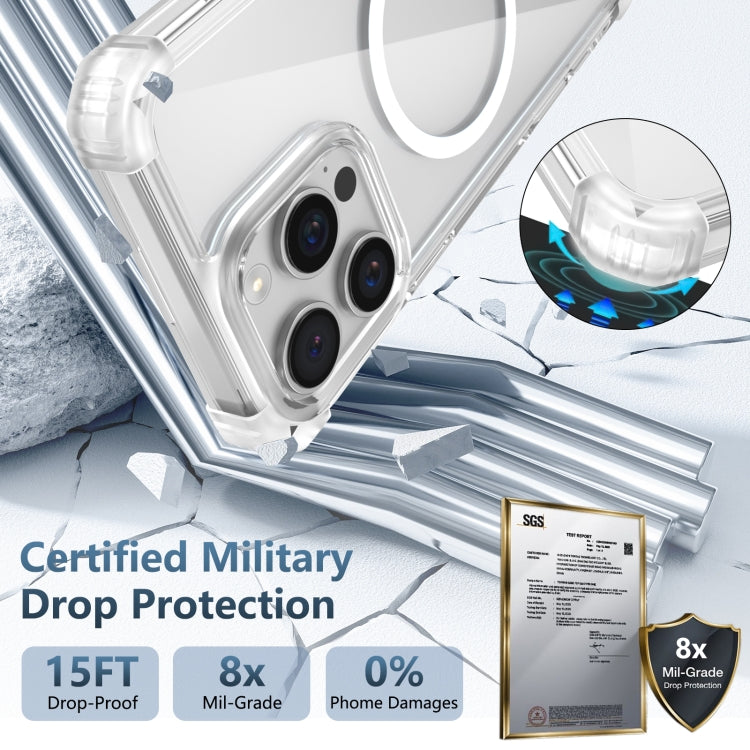 For iPhone 16 Pro Transparent MagSafe Magnetic Phone Case(Transparent) by buy2fix