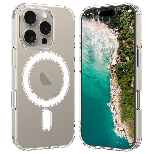 For iPhone 16 Pro MagSafe Clear Acrylic PC Hybrid TPU Phone Case(Transparent) by buy2fix