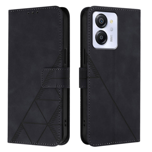 For Blackview Color 8 Crossbody 3D Embossed Flip Leather Phone Case(Black) by buy2fix