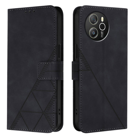 For Blackview Shark 8 Crossbody 3D Embossed Flip Leather Phone Case(Black) by buy2fix