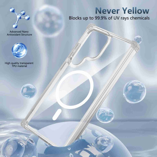 For Samsung Galaxy S24 5G Transparent MagSafe Magnetic Phone Case(Transparent) by buy2fix