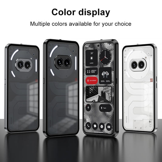 For Nothing Phone 2 Snap Buckle Metal Frame Frosted Phone Case(Black) - Nothing Cases by buy2fix | Online Shopping UK | buy2fix